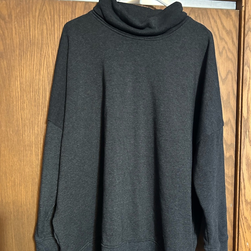 Time and true dark gray turtleneck sweatshirt XL